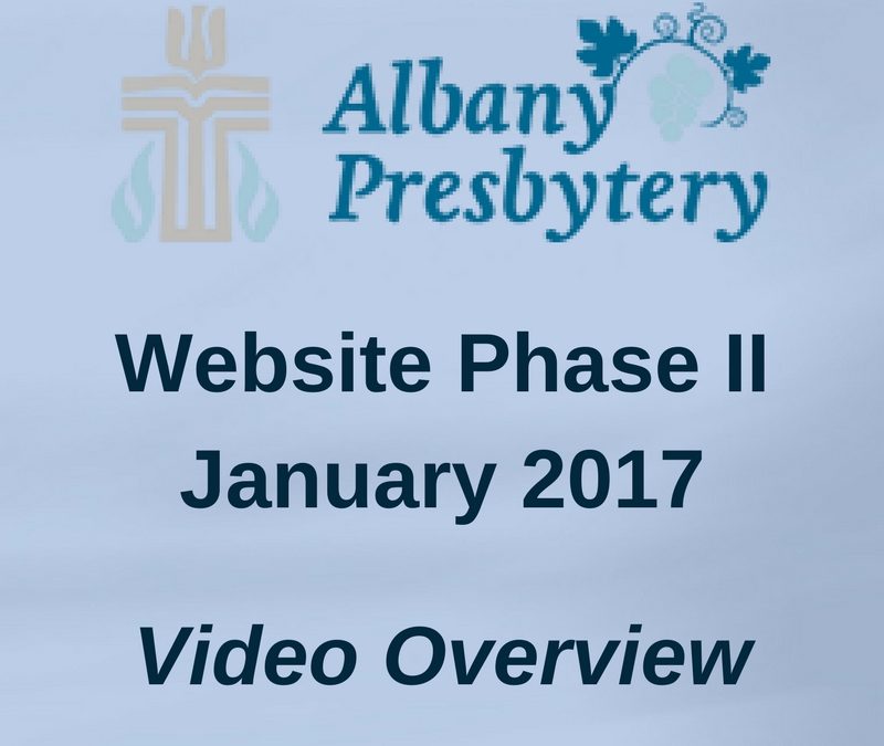 Video Overview: Albany Presbytery Website Updates