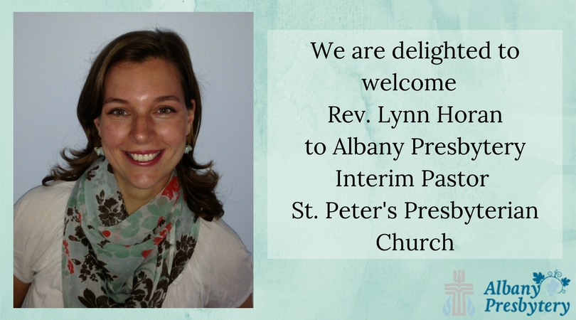 We Welcome Rev. Lynn Horan Back to Albany Presbytery