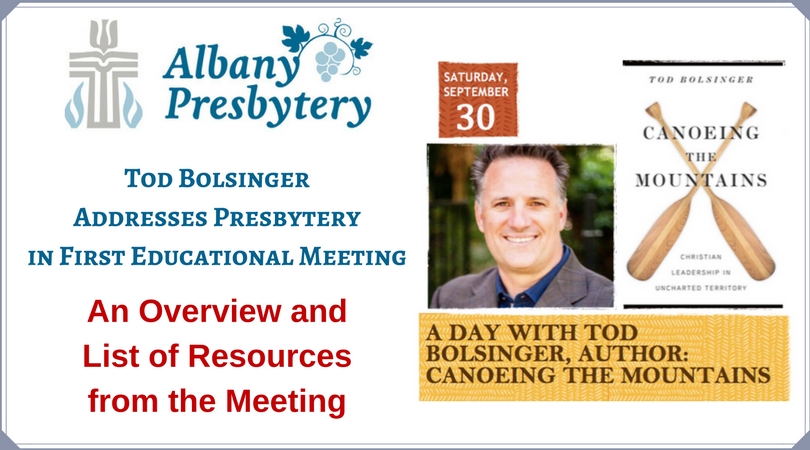 Tod Bolsinger Addresses Presbytery in First Educational Meeting