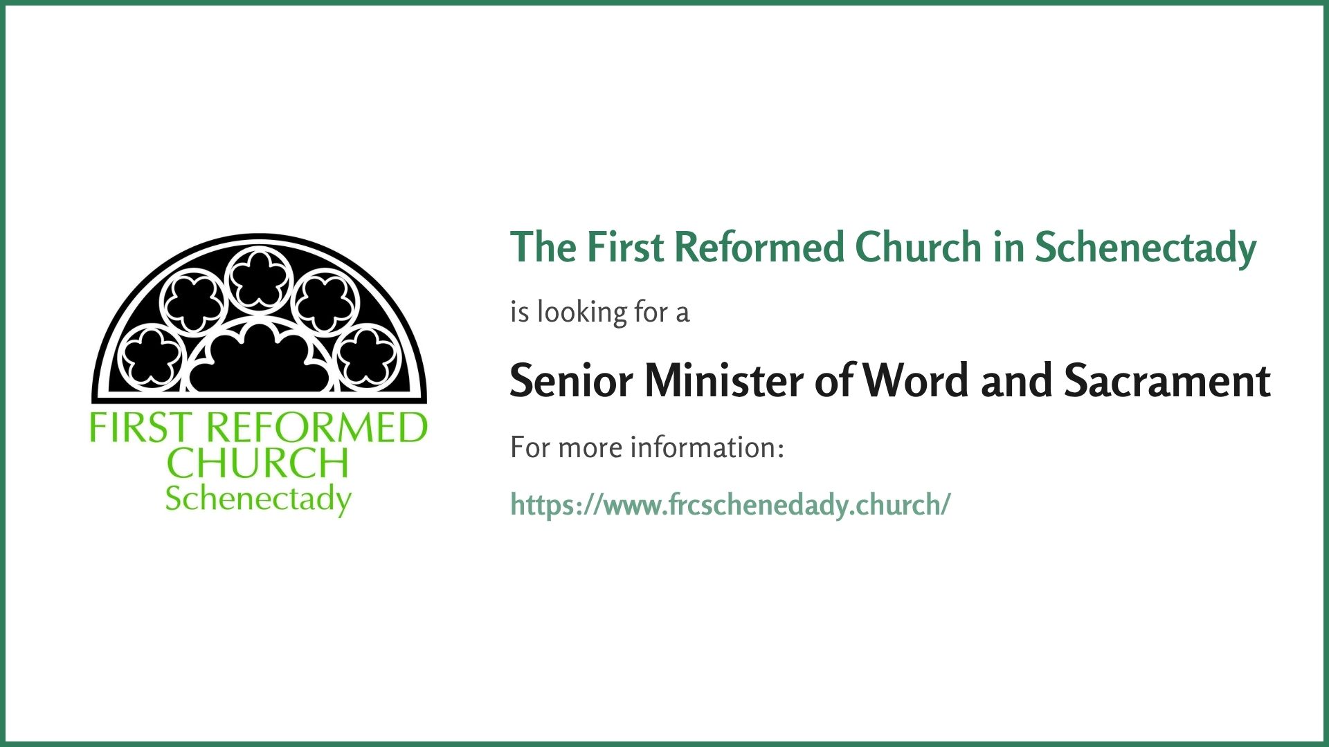 First Reformed Schenectady Senior Minister v2 1920x1080